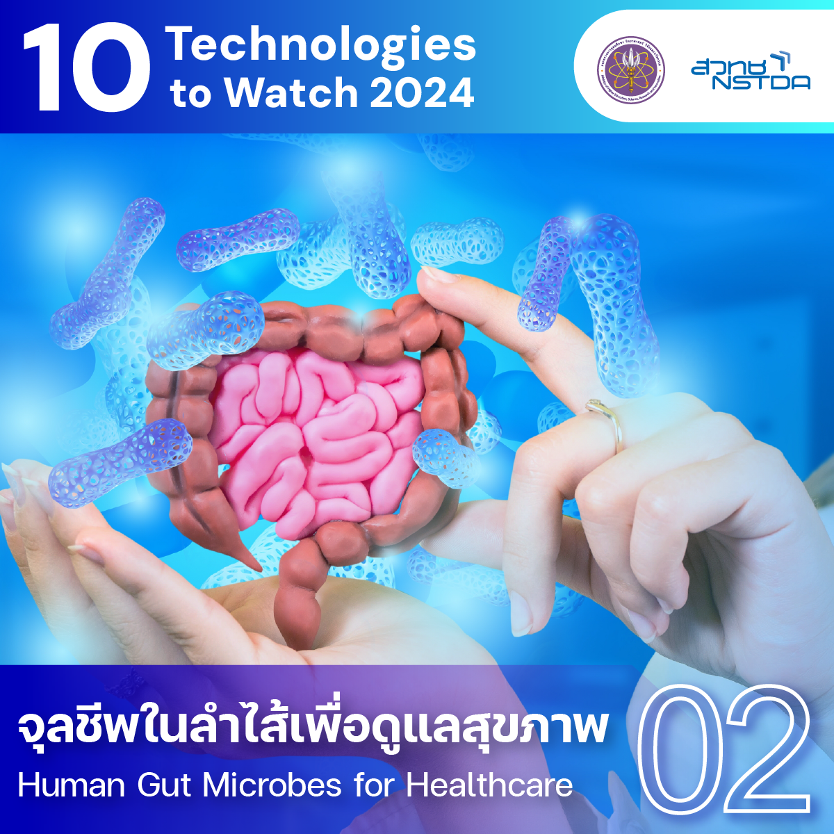 10 Technologies to Watch 2024: จุลชีพในลำไส้เพื่อดูแลสุขภาพ (Human Gut Microbes for Healthcare)