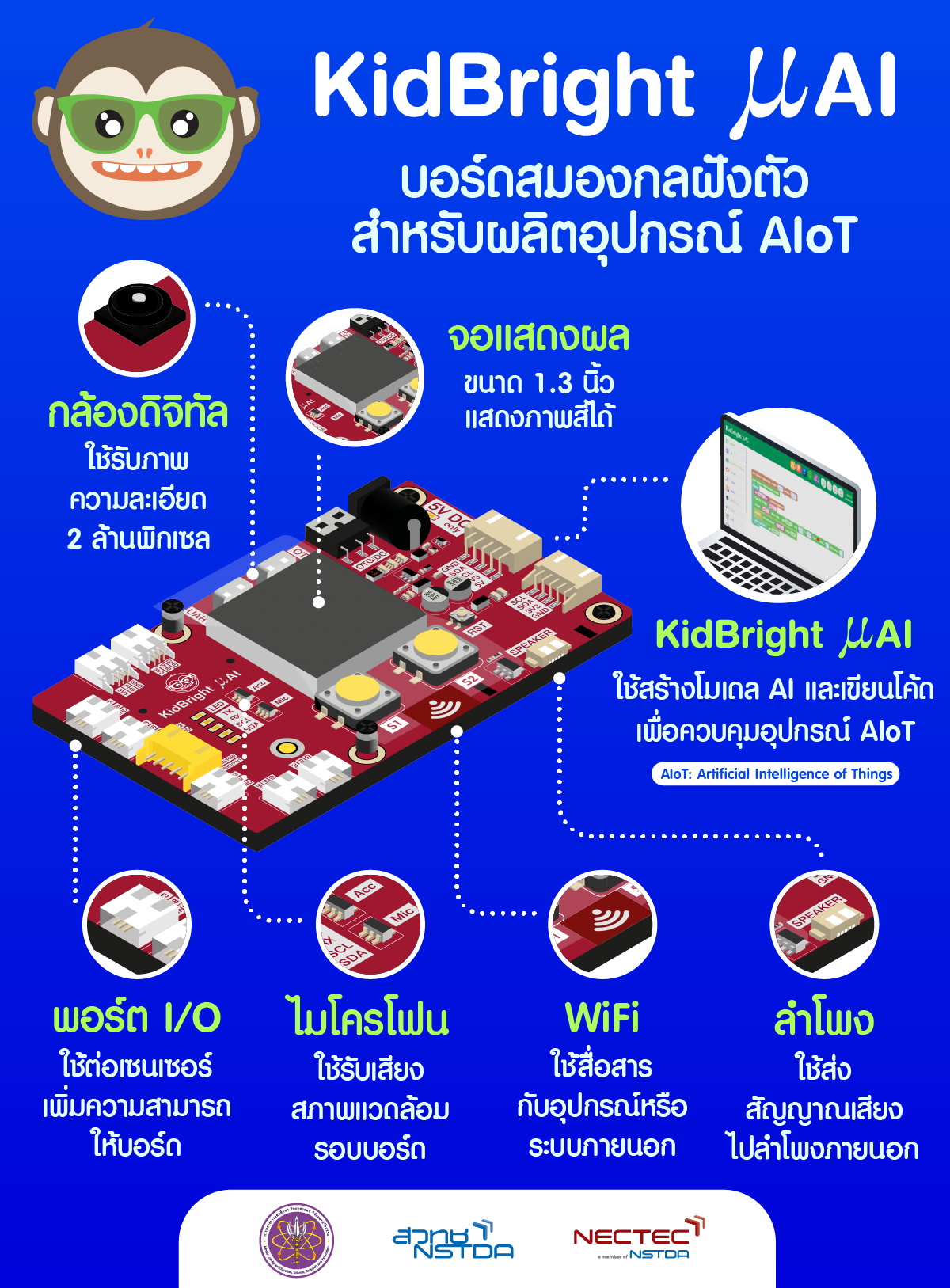 ‘KidBright μAI’ ฝึกเขียนโค้ด สร้างโมเดล AI และอุปกรณ์ AIoT ครบจบในแพลตฟอร์มเดียว