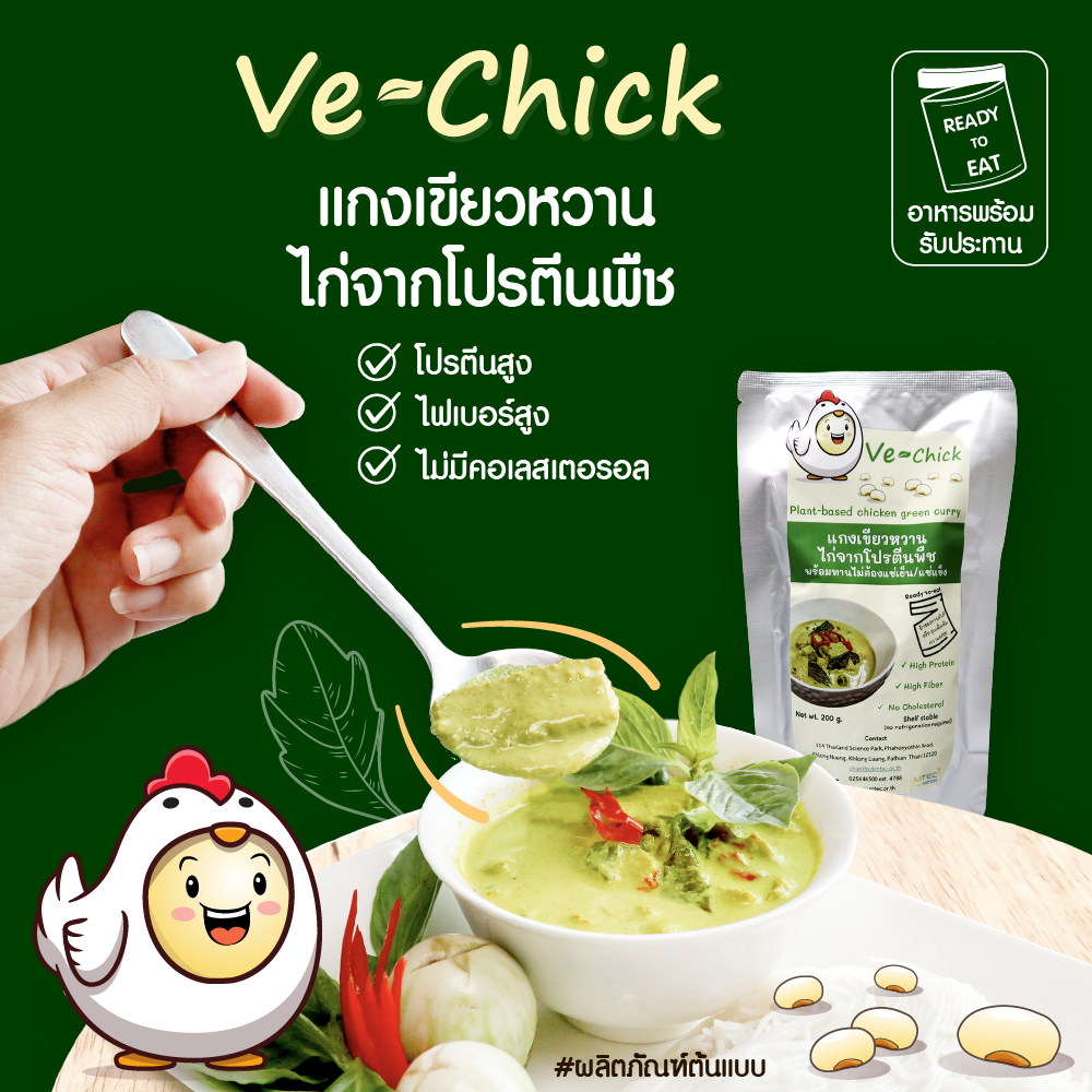 แกะกล่องงานวิจัย : ‘Ve-Chick’ เนื้อไก่เทียมจากโปรตีนพืชชนิดพร้อมรับประทาน